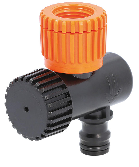 Pressure reducer with combination thread 1/2"+3/4", up to max. 10 bar