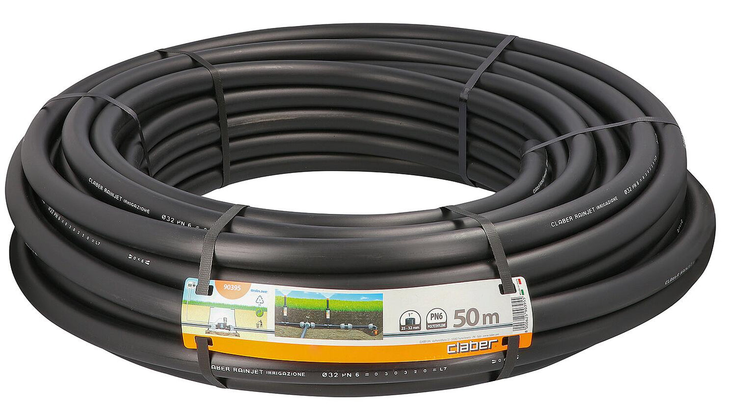 PE distribution pipe D=25mm length 25m, PN6, for subsurface irrigation