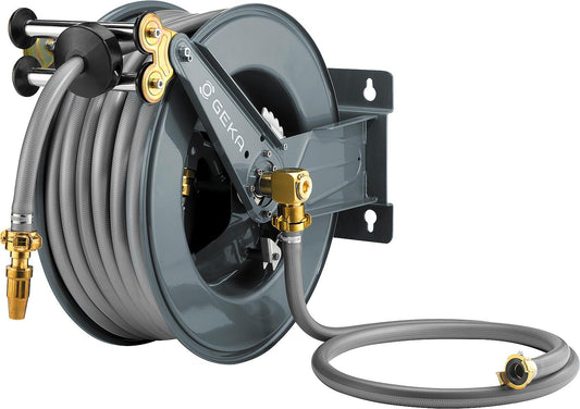 Automatic hose reel PA30SK with 3/4" hose (30m + 2m) and fittings, GEKA plus