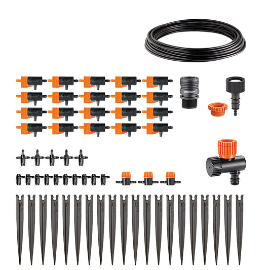 Starter set drip irrigation system for up to 20 potted plants