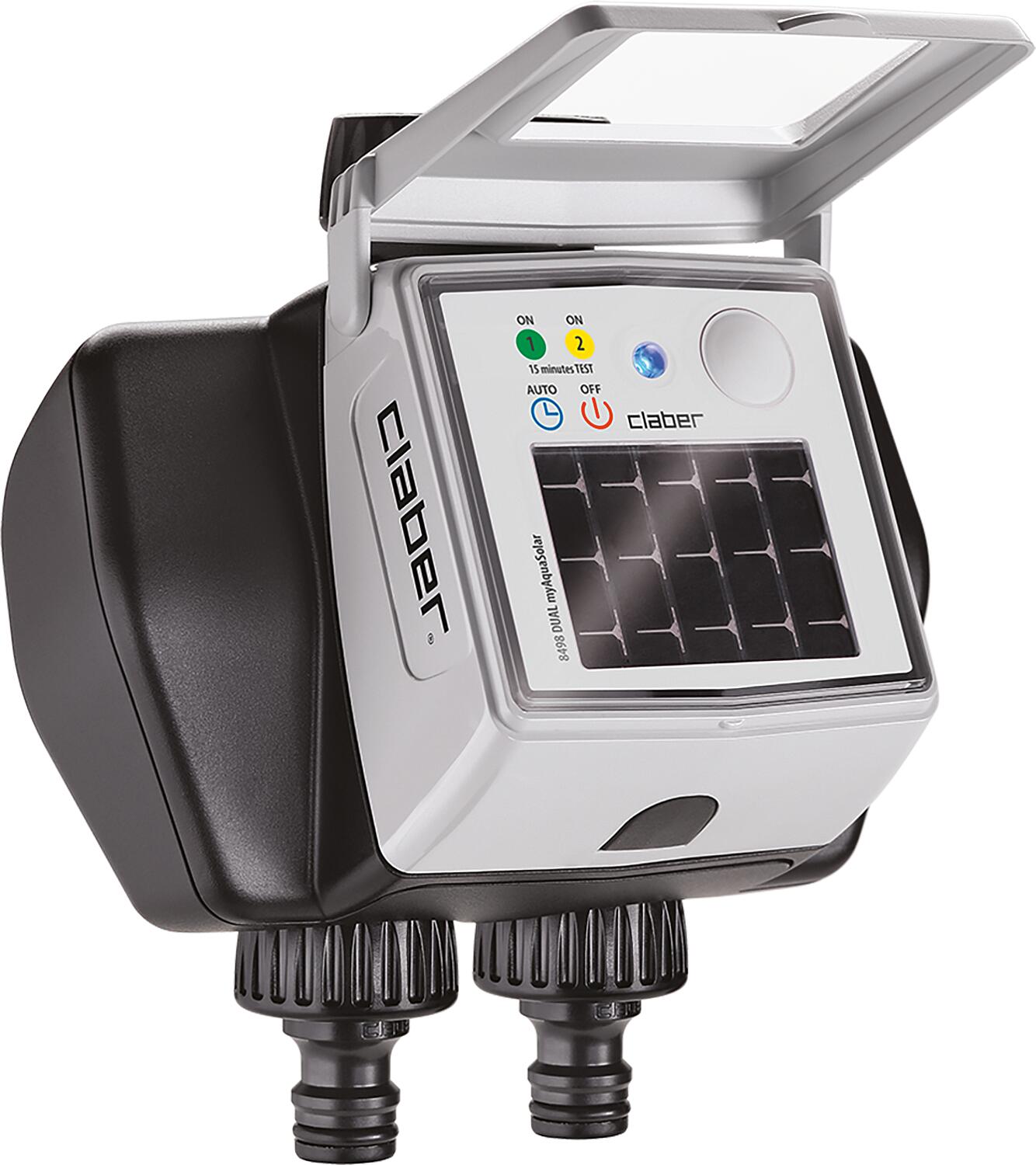 Dual-circuit irrigation computer "Dual Myaquasolar", solar-powered