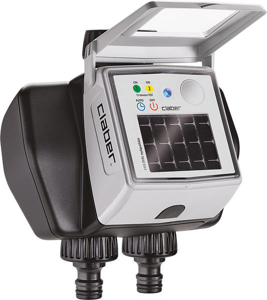 Bewässerungscomputer-Zweikreis "Dual Myaquasolar", Solarbetrieben