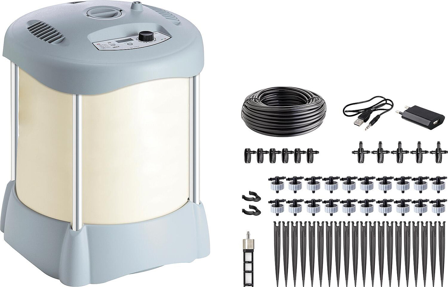 Automatic drip irrigation system "Aqualux System", 71-piece set for indoor and outdoor use