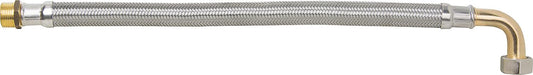 KTW-A armored hoses with stainless steel braiding, L=300mm, 3/4" internal thread bend x external thread