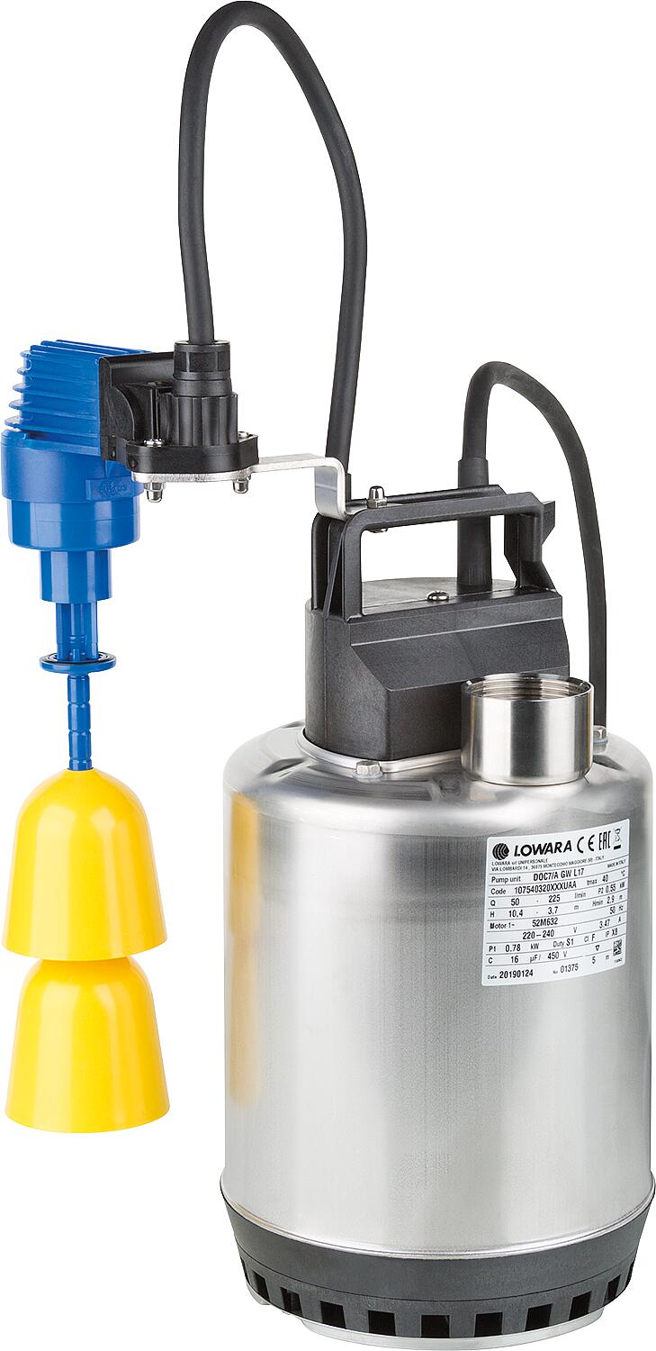Pompe submersible type DOC 7/A GW avec interrupteur à flotteur 0,55 kW