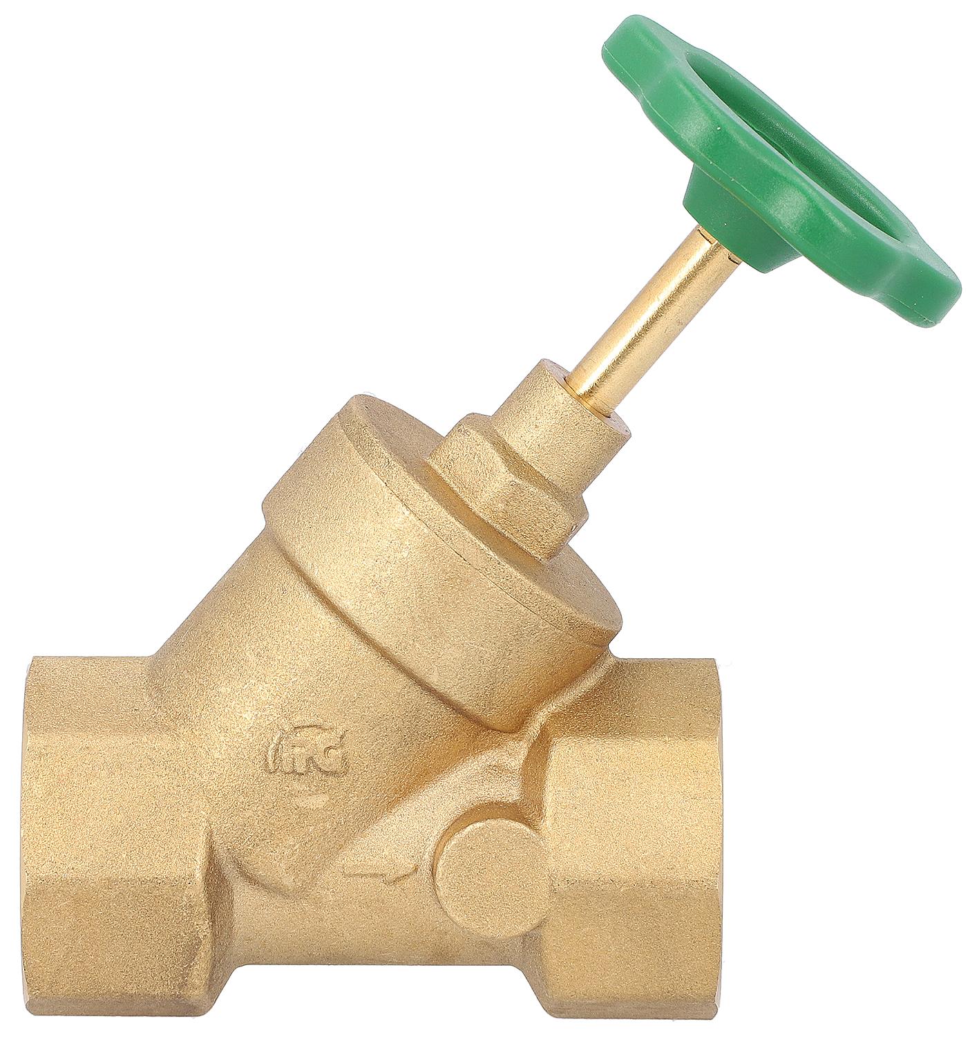 Vanne à siège incliné à filetage intérieur, sans purge