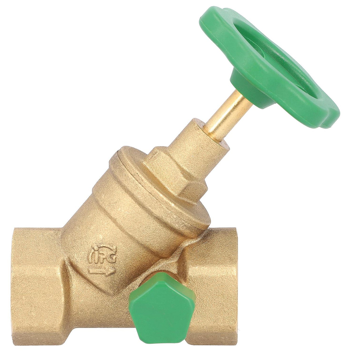 Vanne à siège incliné avec filetage intérieur et purge