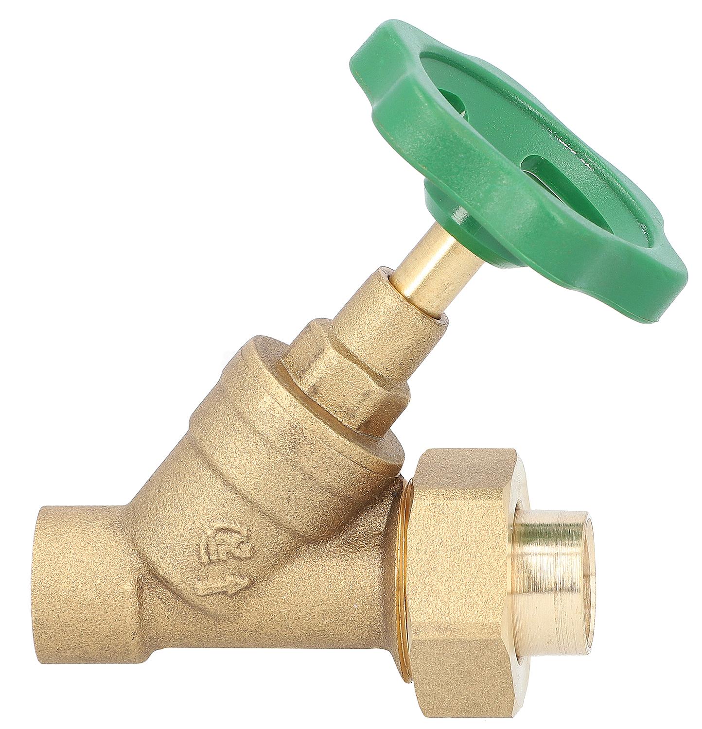 Vanne à siège incliné avec connexion à souder 15 mm