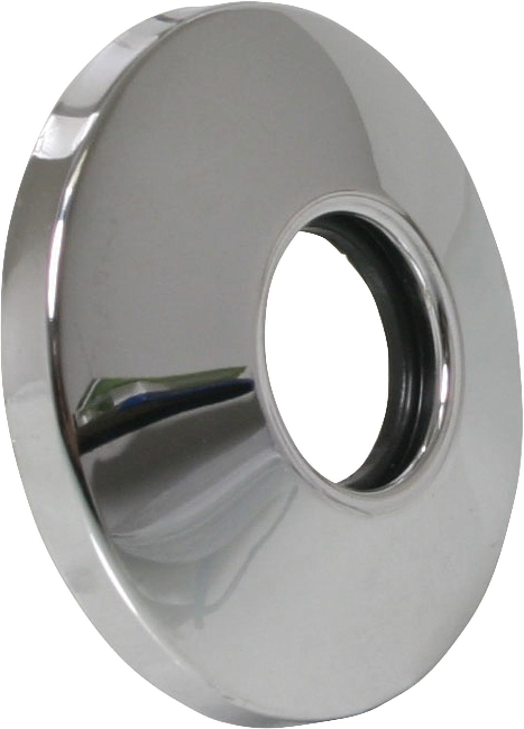 Rosace traversante pour robinet encastré, chromée, diamètre 70 mm