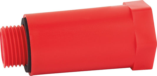 1/2" construction plug with plastic thread, red