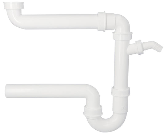 Raccord de tuyau DN50 1 1/2" à siphon compact « sans rosette »
