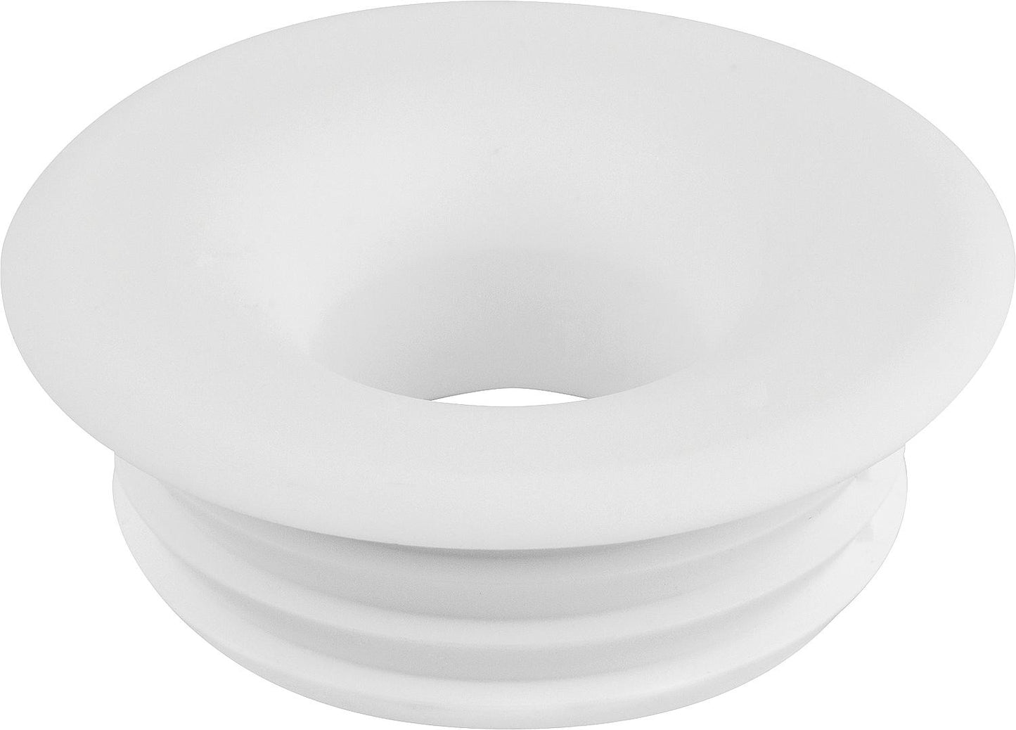 Light-colored rubber flush pipe connector for pressure flush pipes 28/32mm connection = 48mm / without rosette