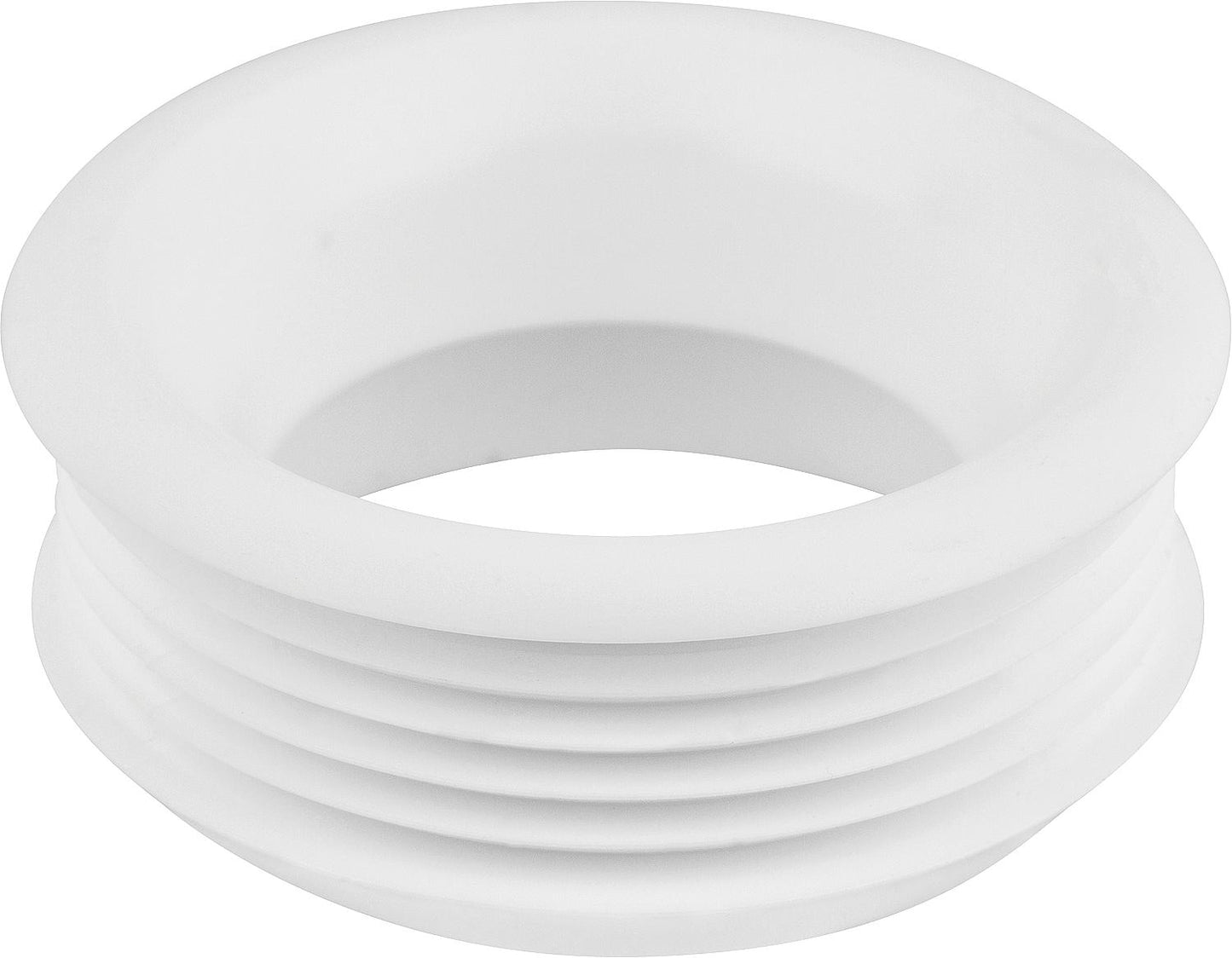 Rubber flush pipe connector for Euro toilets from 1978 onwards, connection 55mm x flush pipe 44mm