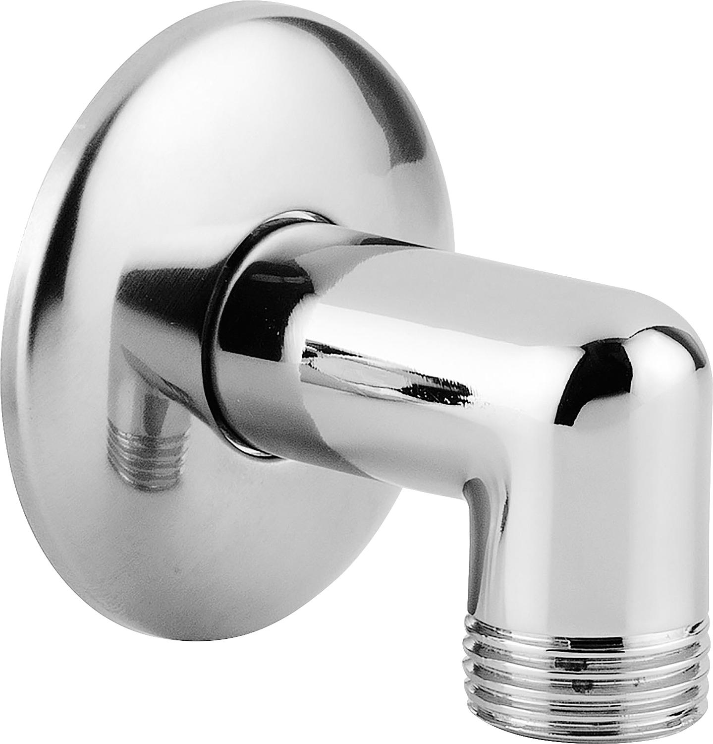 Wall connection bend with rosette DN15 (1/2") chrome