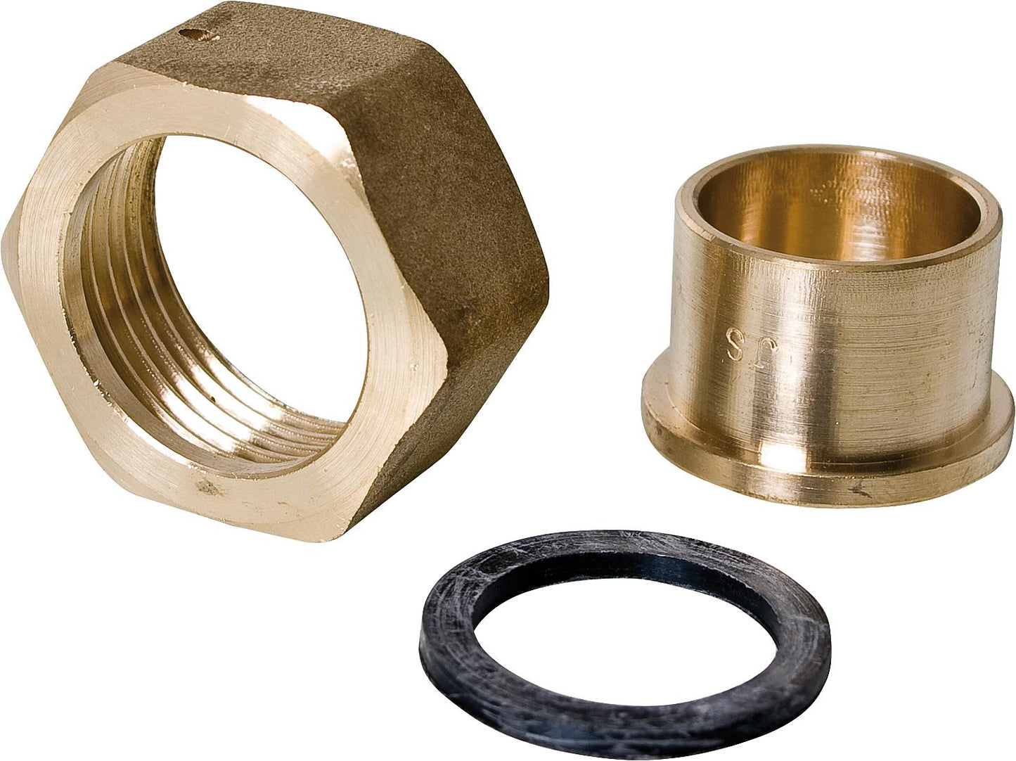 Solder fitting with seal 3/4" x 15 mm surface-mounted meter 1/2" brass, bare, 1 piece !!