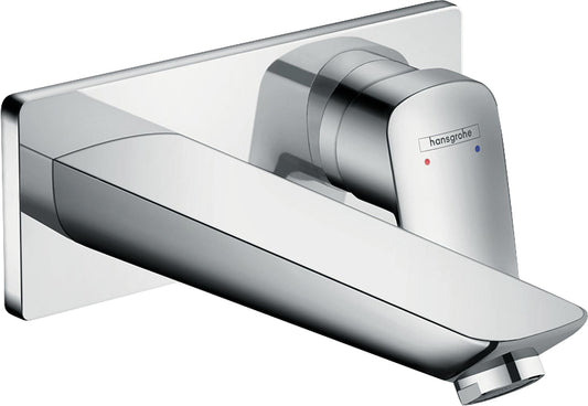 Hansgrohe Logis wall-mounted basin mixer, 195 mm projection, chrome