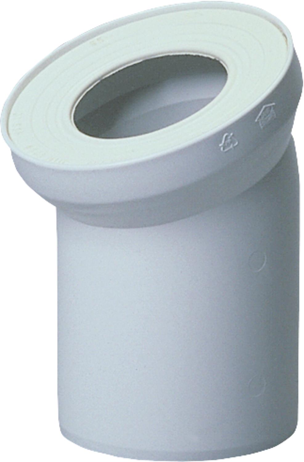 Raccord WC DN100 22°, blanc