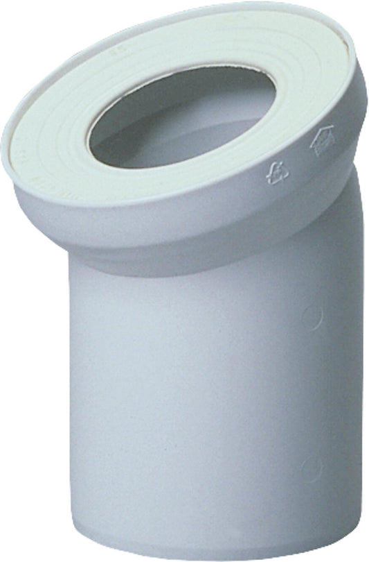Raccord WC DN100 22°, blanc