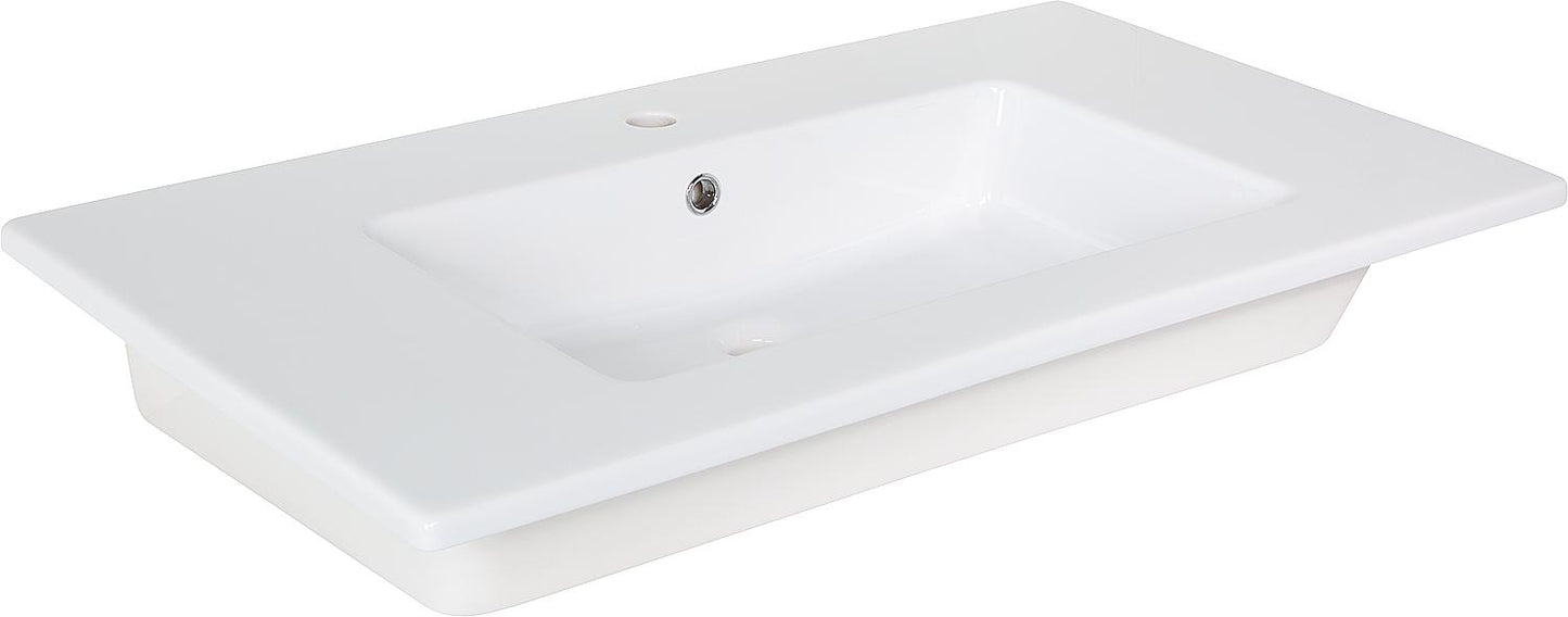 Double washbasin Elikia 1210x180x510 mm 2 tap holes ceramic white