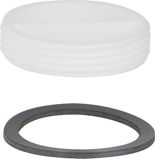 Bouchon d'étanchéité DN40 (1 1/2") filetage mâle, plastique, blanc