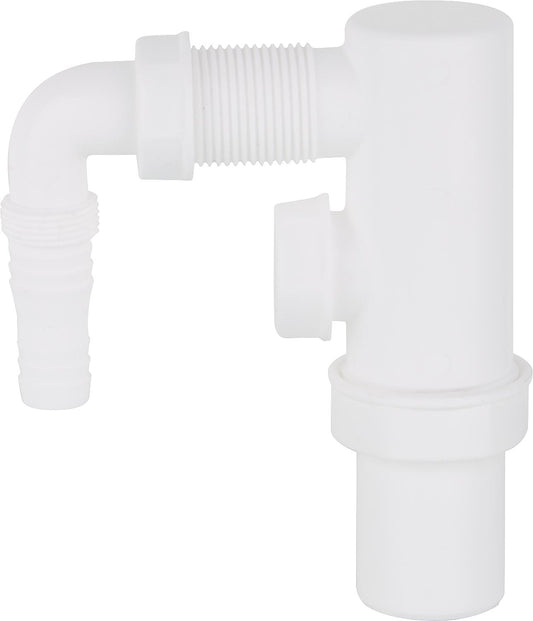 Siphon pour machine à laver DN40, plastique blanc