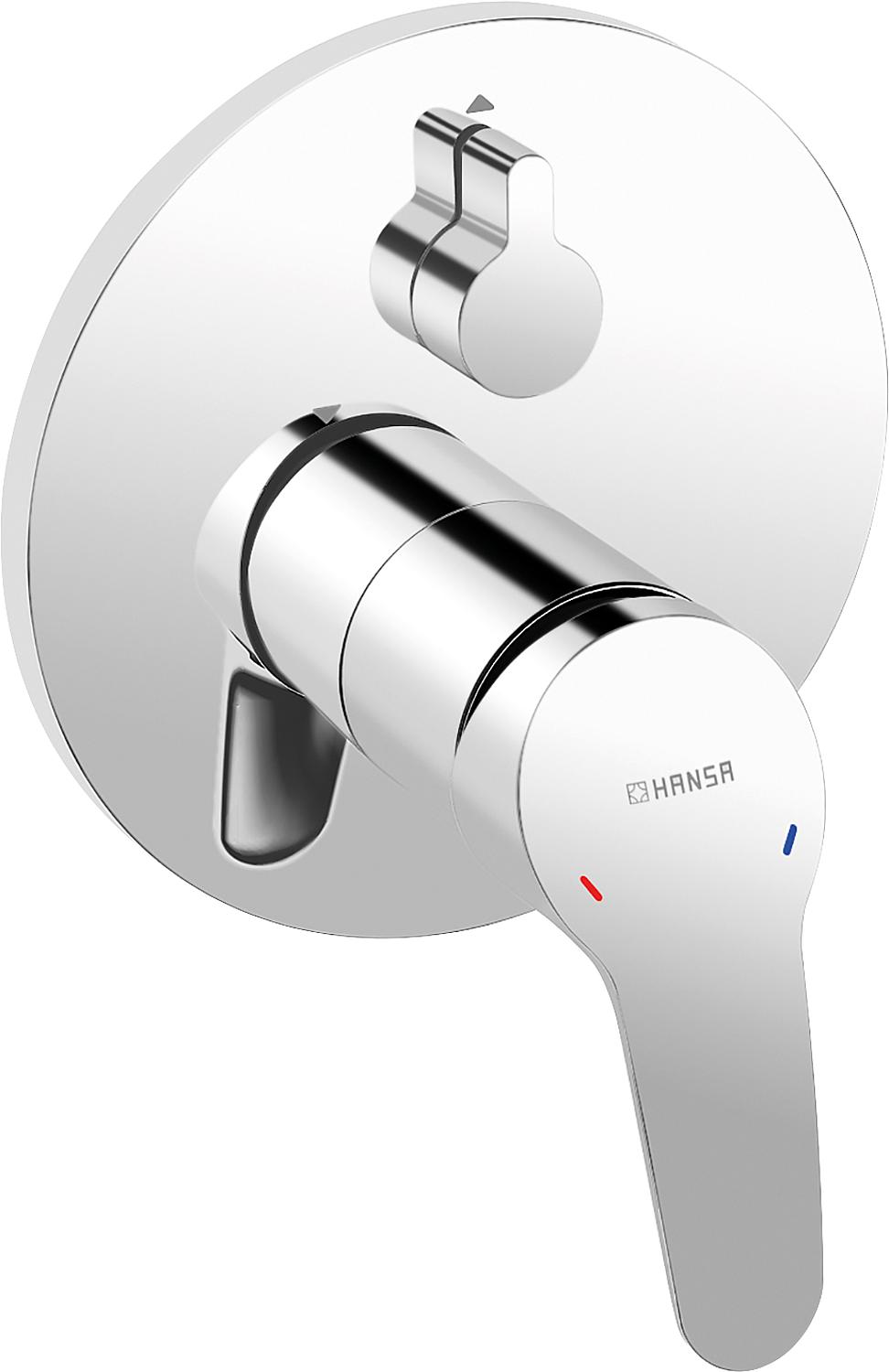 Hansa concealed bath mixer, Hansamix rosette Ø 170 mm, chrome