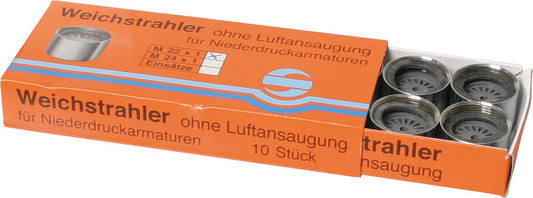 Weichstrahlregler-Niederdruck ohne Prüfz IG M22X1 mit Gummidichtung ohne Zahnkranz  ""VPE 10 Stk.""