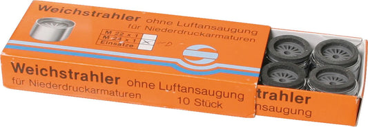 Weichstrahlregler-Niederdruck ohne Prüfz AG M24X1 mit Gummidichtung mit Zahnkranz  ""VPE 10 Stk.""