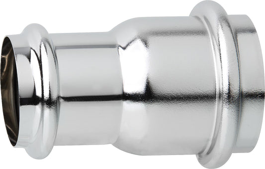 Manchon réducteur en laiton chromé, diamètre 40 mm x profondeur 32 mm, longueur 75 mm