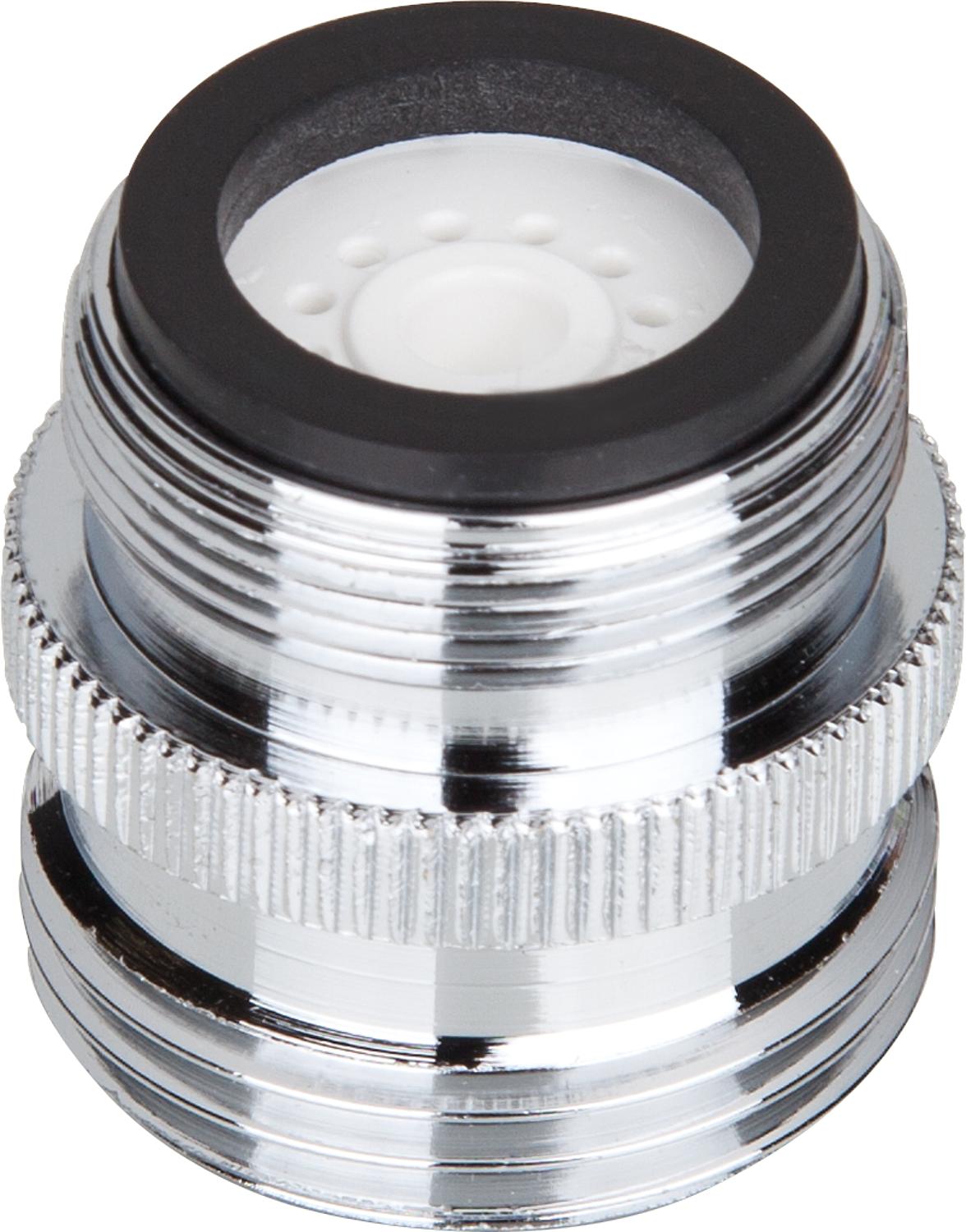 Reducer with aerator, male thread M24 x male thread 3/4", chrome-plated brass