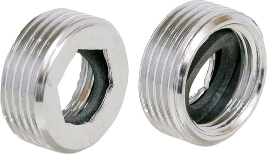 Reduzierstück Messing verchromt IG 1/2" auf AG 3/4" Euroreduzierstück