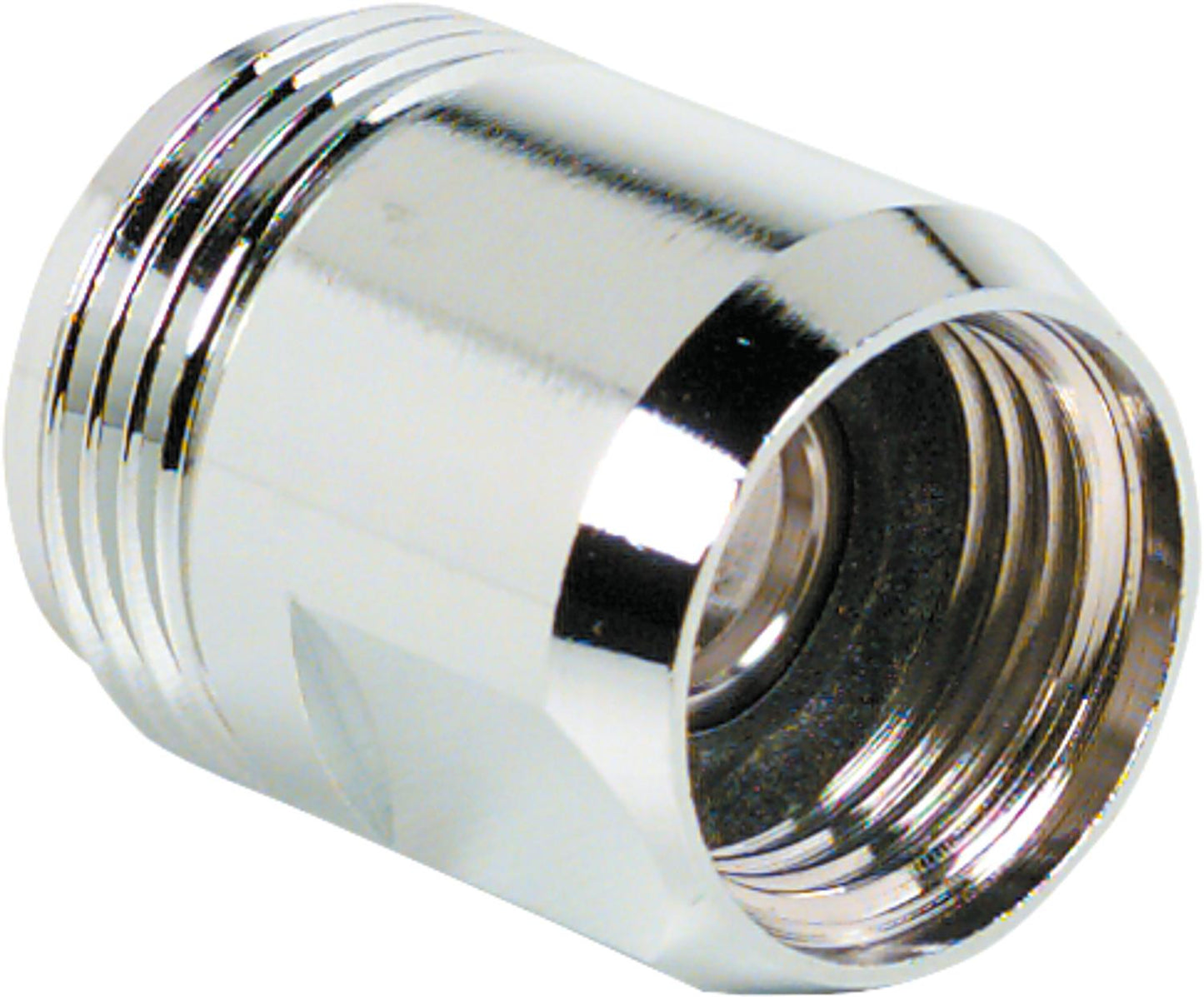 Chrome-plated brass reducer 1/2" female thread to 3/4" male thread with 18 mm bore for swivel spouts