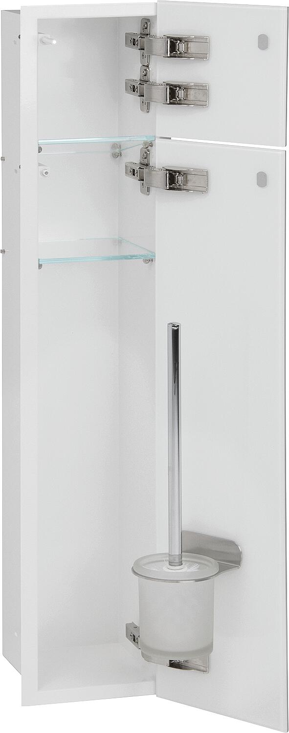 WC-Einbaucontainer Flat Höhe 800 innen weiss beschichtet, 2 Türen weiss, rechts