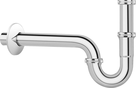 Piège à odeurs tubulaire Plus 1 1/4" x 32 mm en acier inoxydable chromé