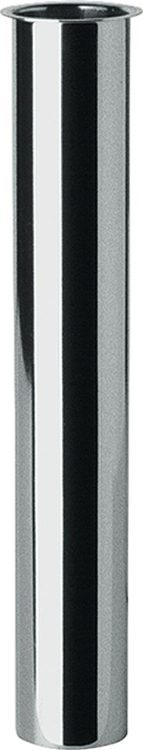 Tube évasé 32 x 200 mm en acier inoxydable chromé
