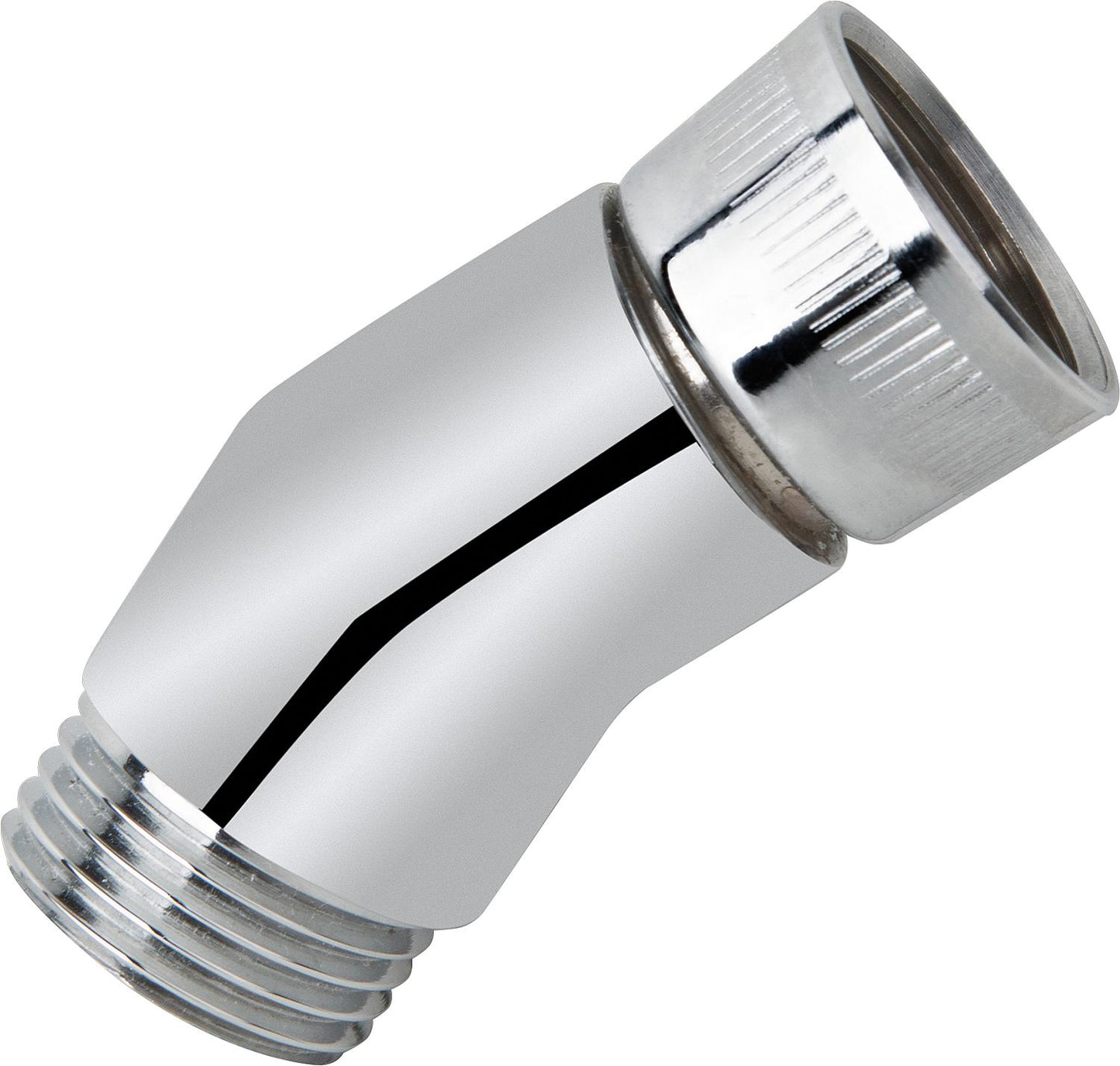 Hose adapter 22.5° male thread 1/2" x female thread 1/2" chrome-plated brass