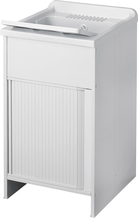 Waschtrog mit Unterschrank mit Jalousie Türe LxBxH: 450x500x850mm