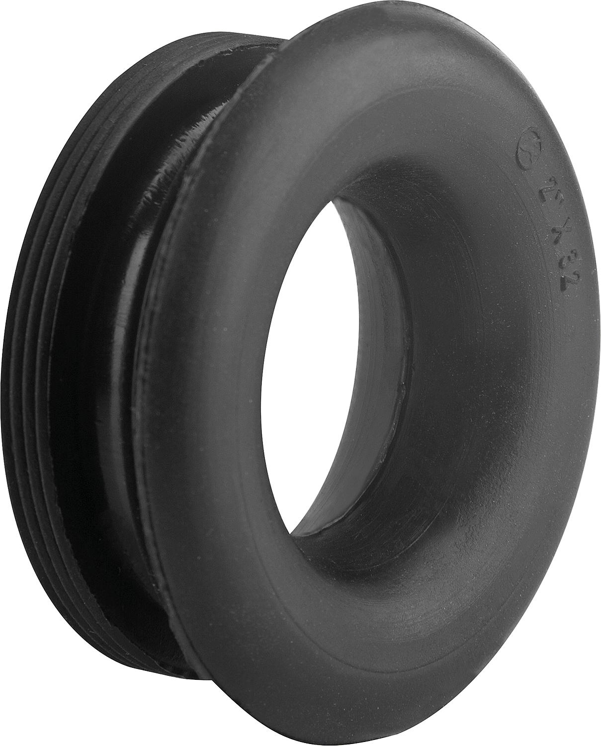Drain connector 1 1/4" x 32 mm, outer diameter 42 mm for cast iron pipes, black