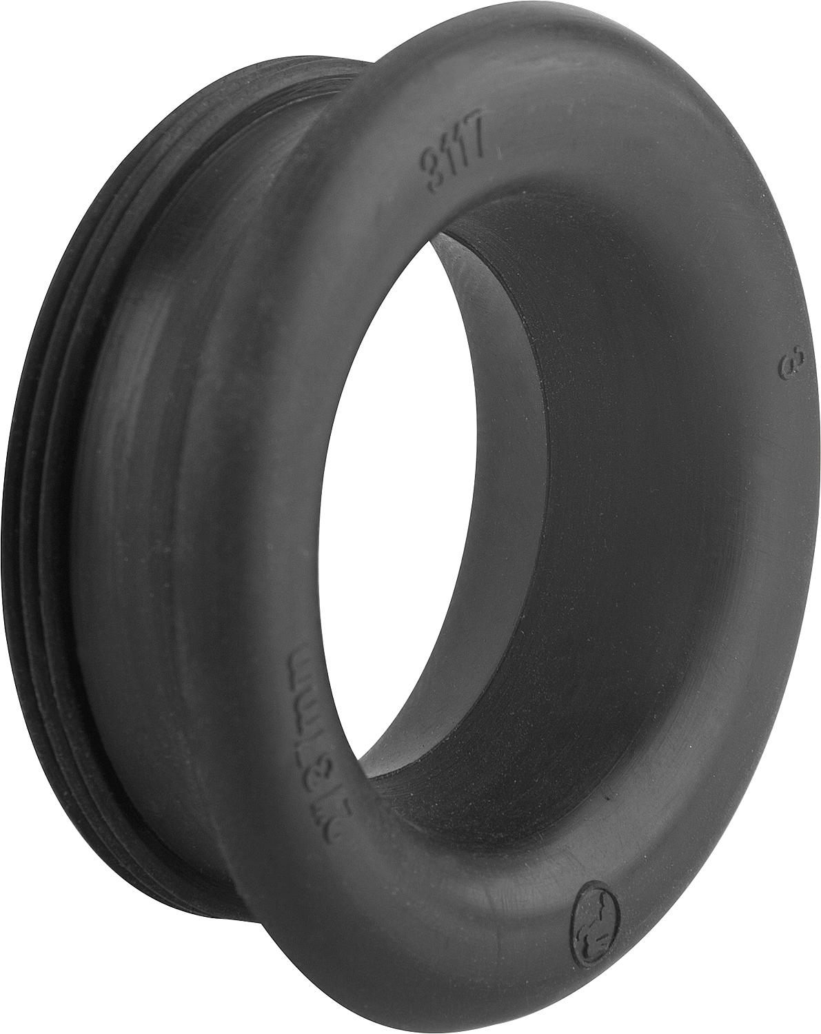 Drain connector 1 1/4" x 32 mm, outer diameter 42 mm for cast iron pipes, black