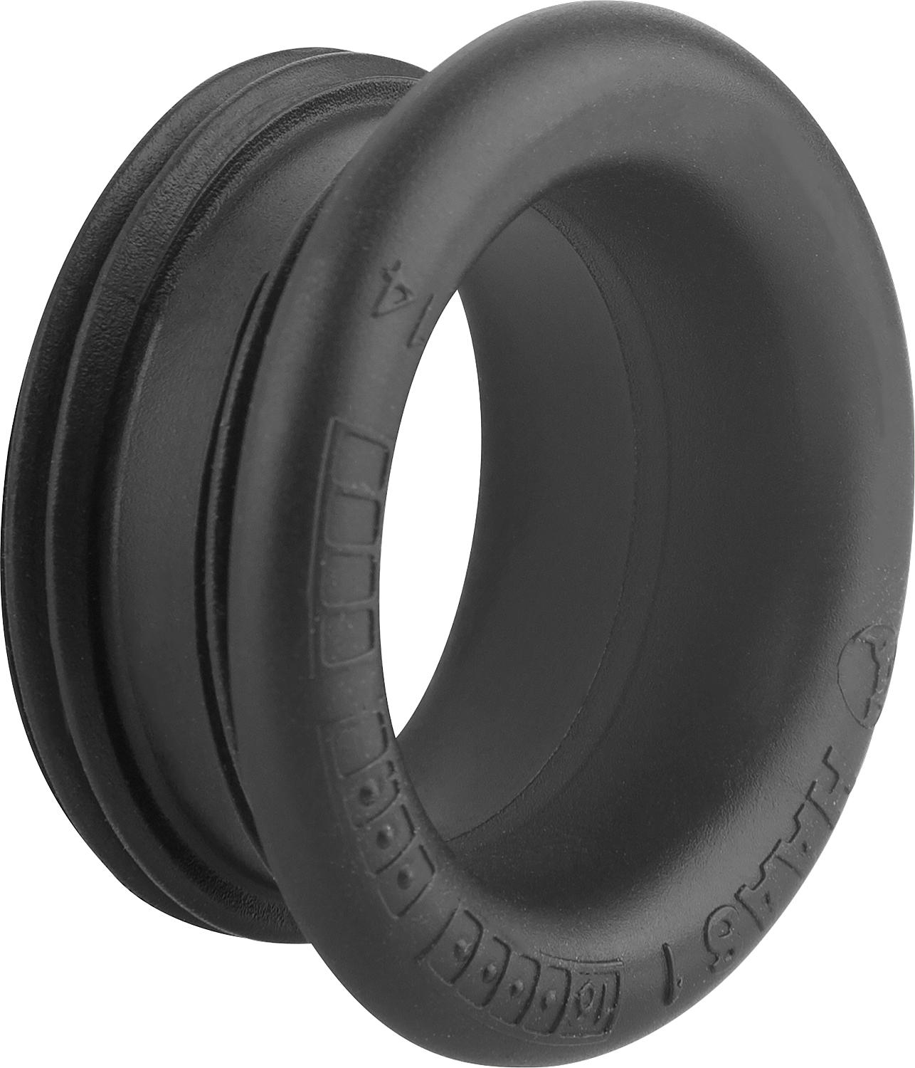 Drain connector 1 1/4" x 32 mm, outer diameter 42 mm for cast iron pipes, black