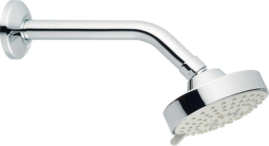 Heinrichschulte Modern 5F Ø 100 mm chrome shower head including wall connection pipe