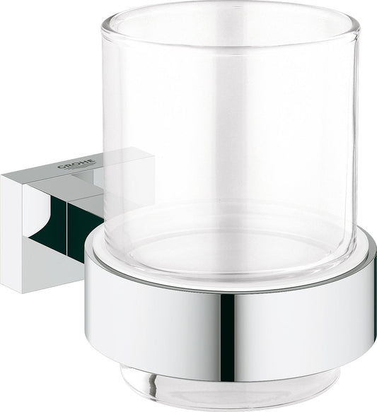 Glass with wall bracket Grohe Essentials Cube chrome