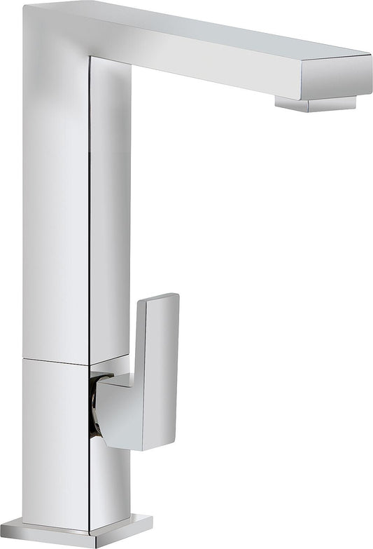 Ezrona stainless steel kitchen mixer with swivel spout, 260 mm projection, polished stainless steel