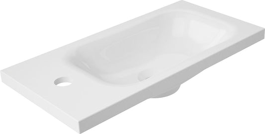 Vasque à poser EIKA L x H x P : 500 x 102 x 250 mm, blanc minéral coulé