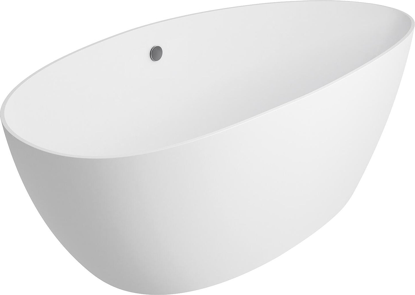 Bathtub EBBA WxHxD: 1700x620x770 mm Overflow on the left Capacity: 250 l Mineral cast white