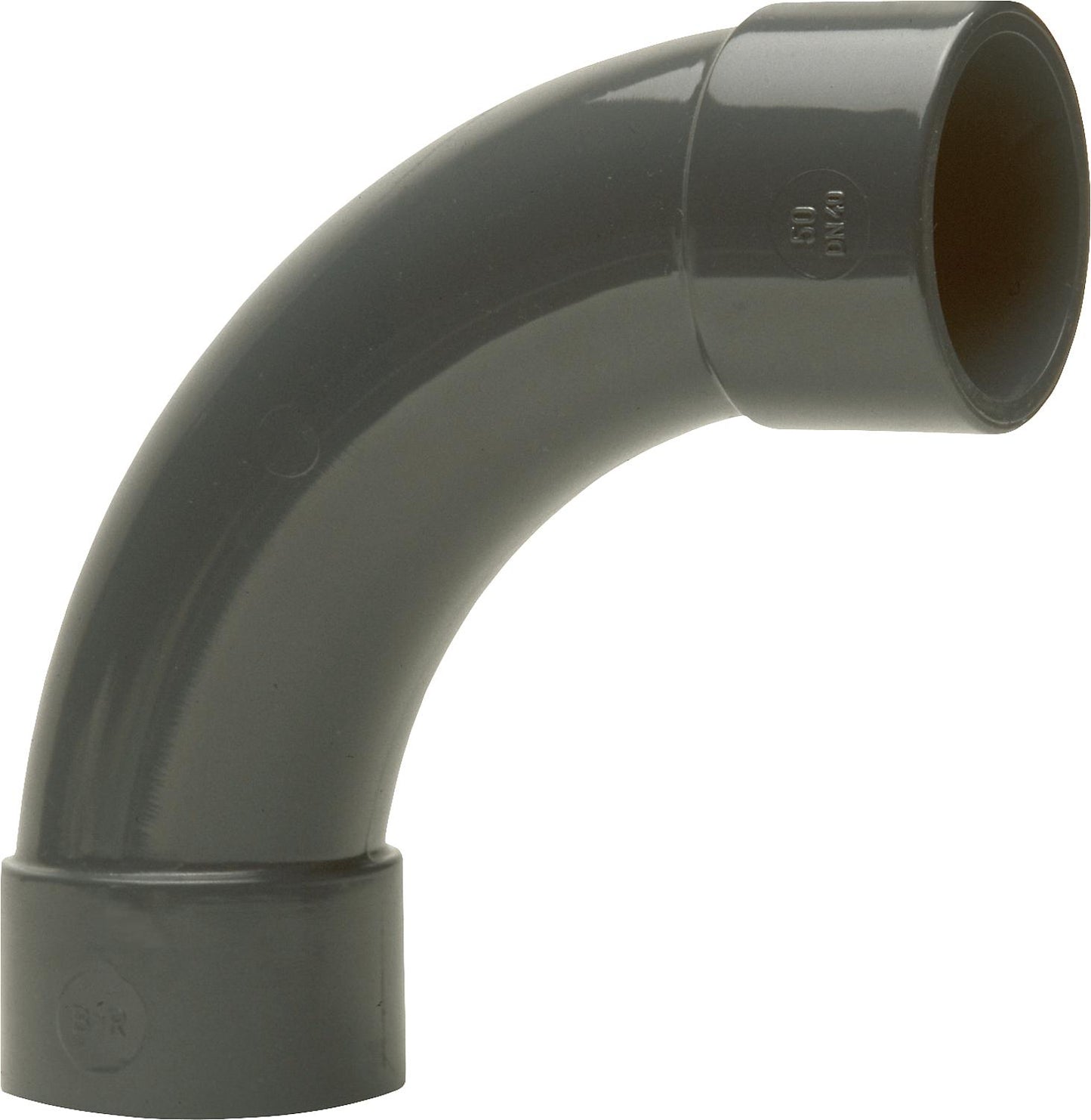 PVC-U - 90° elbow fitting, 110 mm, with adhesive socket on both sides
