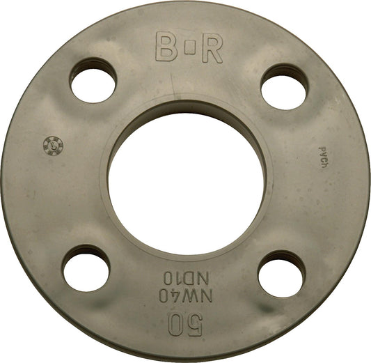 PVC-U - adhesive fitting flange made of PP, 20 mm, PN10, with steel insert