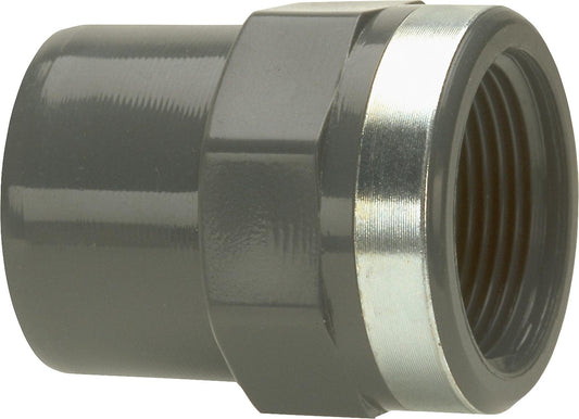 PVC-U - Adhesive fitting reducing nipple, 20 mm x 3/8", female thread