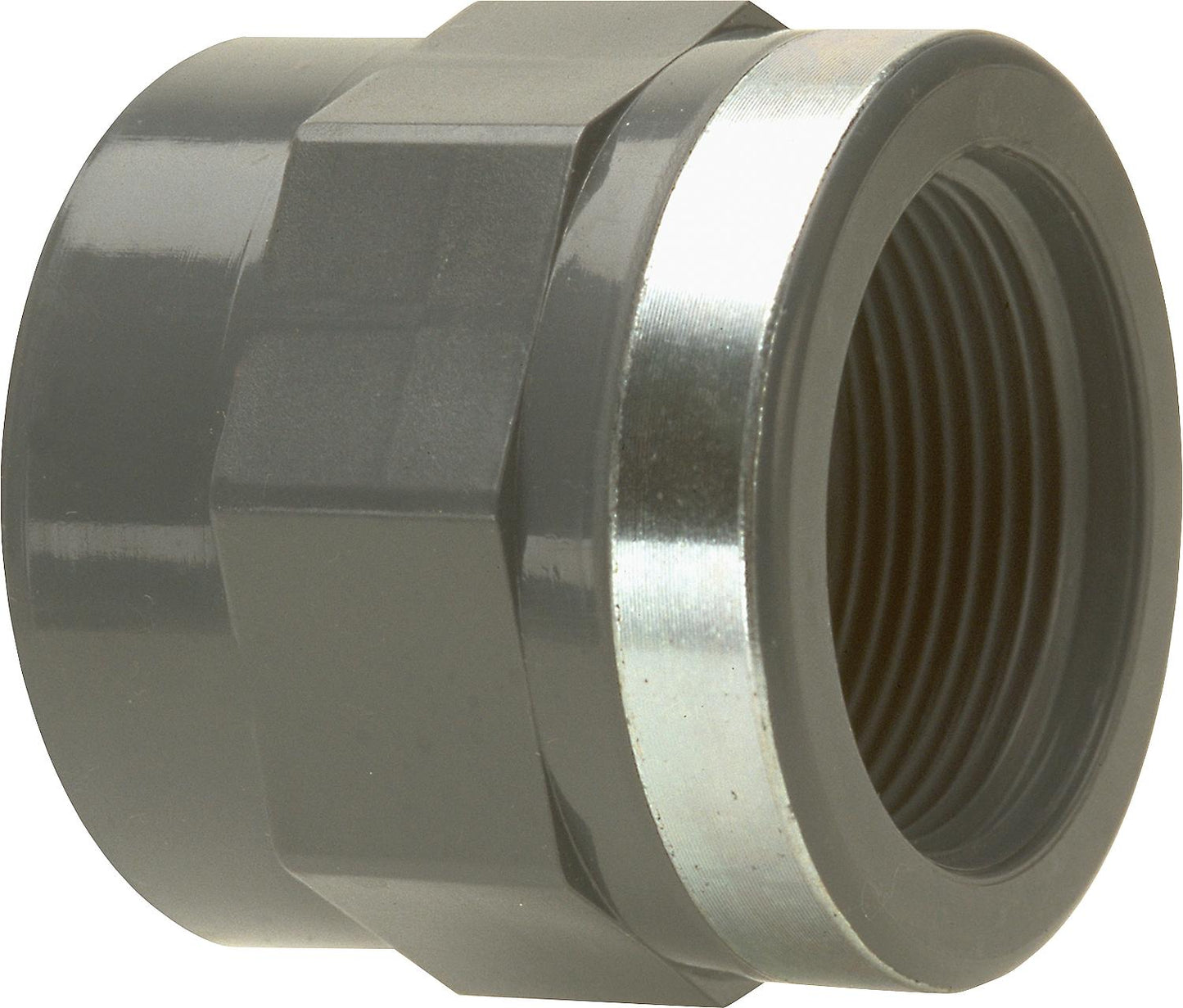 PVC-U - Adhesive fitting, transition threaded socket, 16 mm x 3/8", female thread