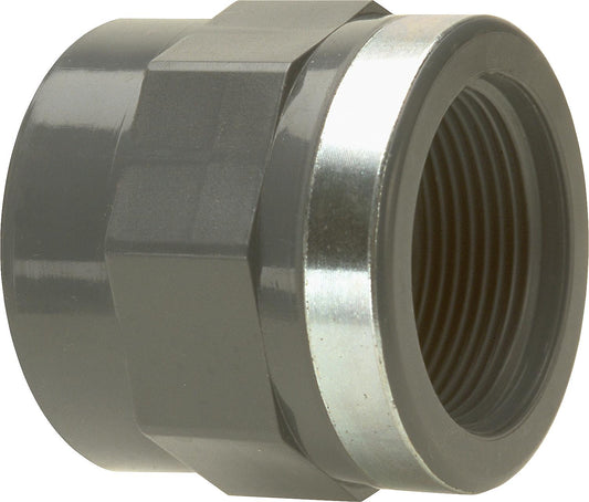 PVC-U - Adhesive fitting, transition threaded socket, 16 mm x 3/8", female thread